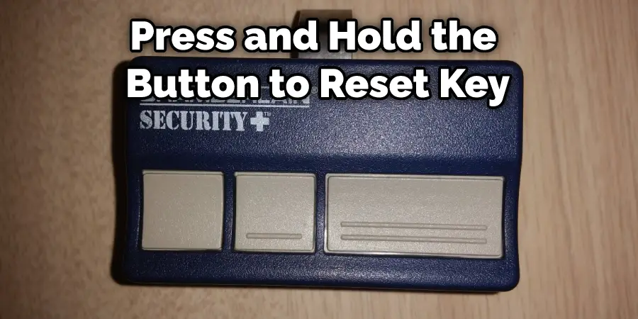 resetting garage door keypad