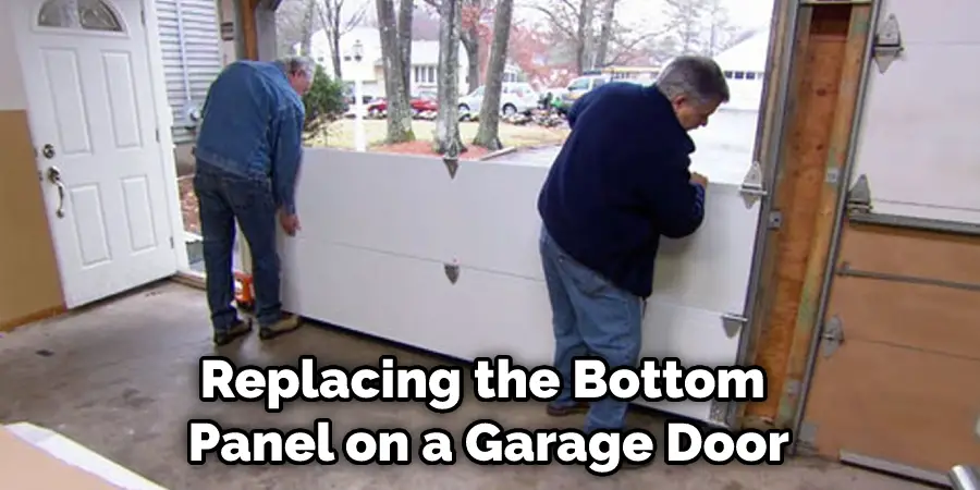 Replacing the Bottom  Panel on a Garage Door