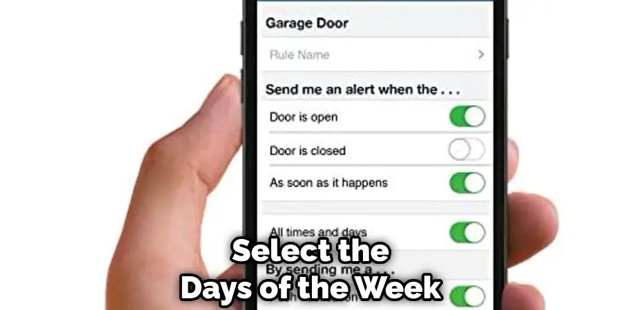 Select the Days of the Week