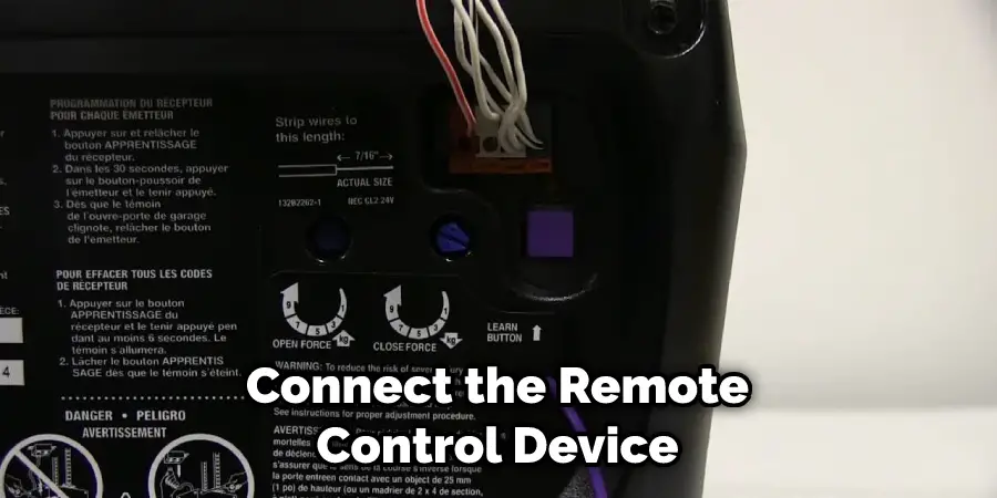 Connect the Remote Control Device