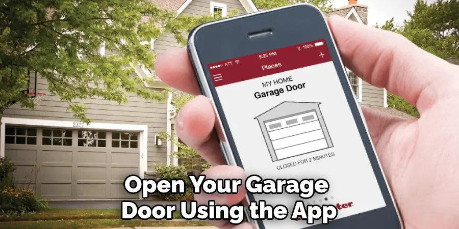 Open Your Garage Door Using the App