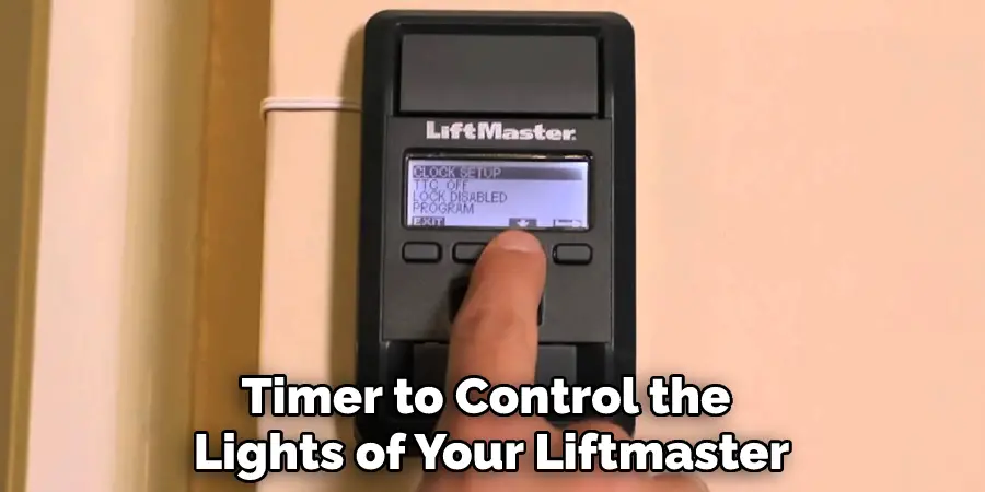 Timer to Control the Lights of Your Liftmaster