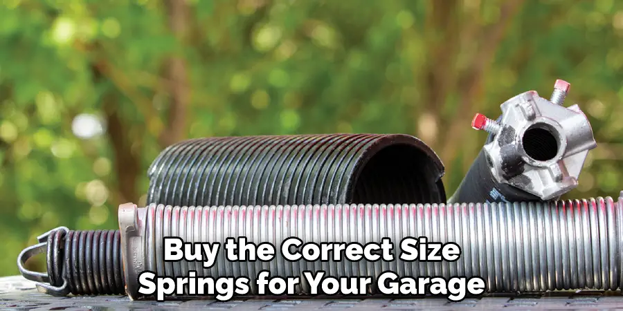Buy the Correct Size Springs for Your Garage