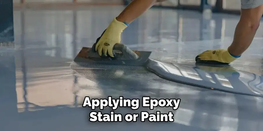 Applying Epoxy Stain or Paint