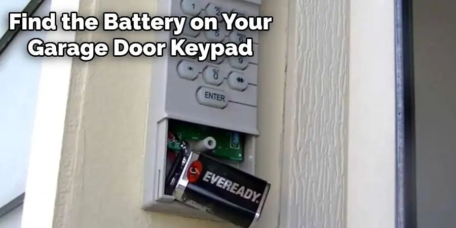 Find the Battery on Your Garage Door Keypad