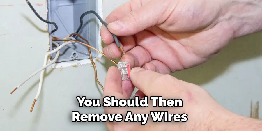 You Should Then Remove Any Wires 