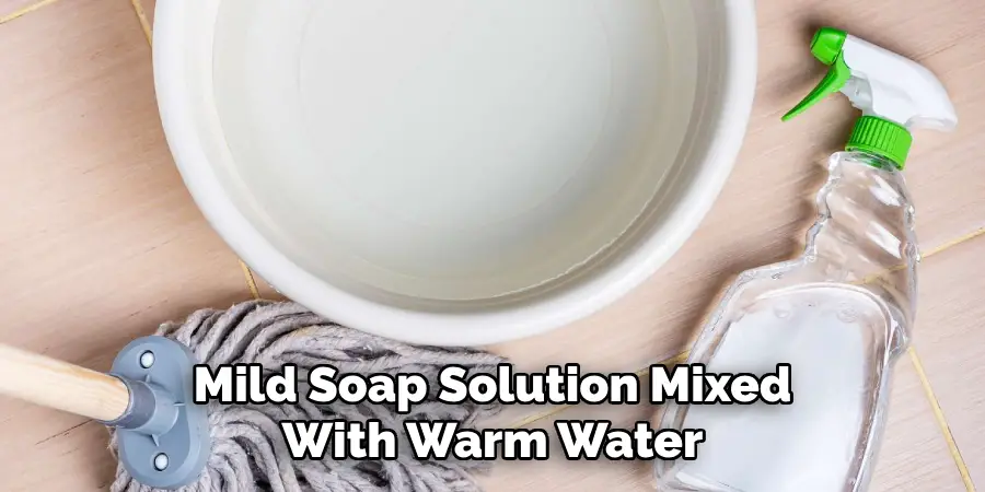 Mild Soap Solution Mixed With Warm Water