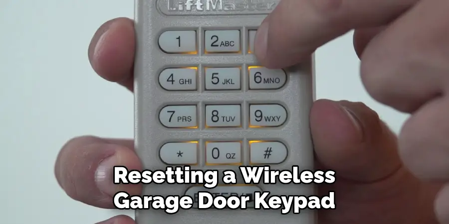 Resetting a Wireless Garage Door Keypad