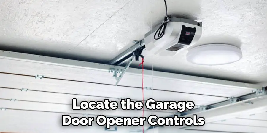 Locate the Garage Door Opener Controls