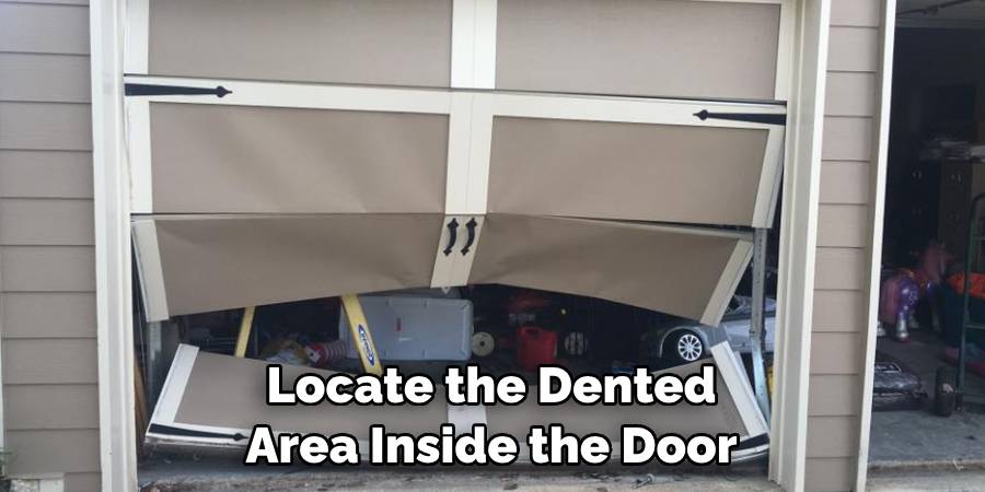 Locate the Dented Area Inside the Door