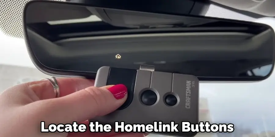 Locate the Homelink Buttons 