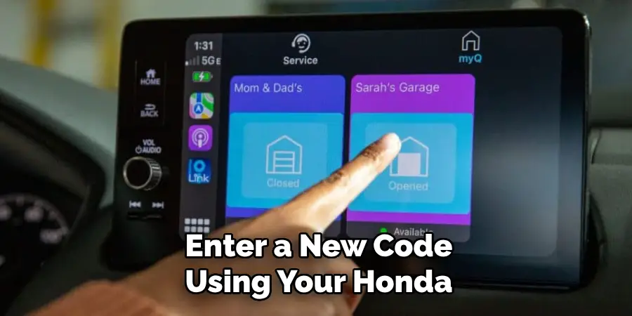 Enter a New Code Using Your Honda