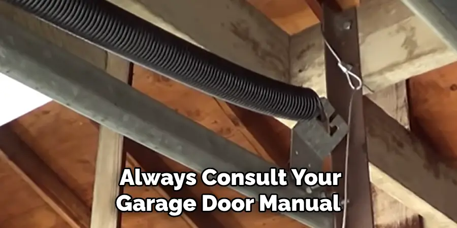 Always Consult Your
Garage Door Manual