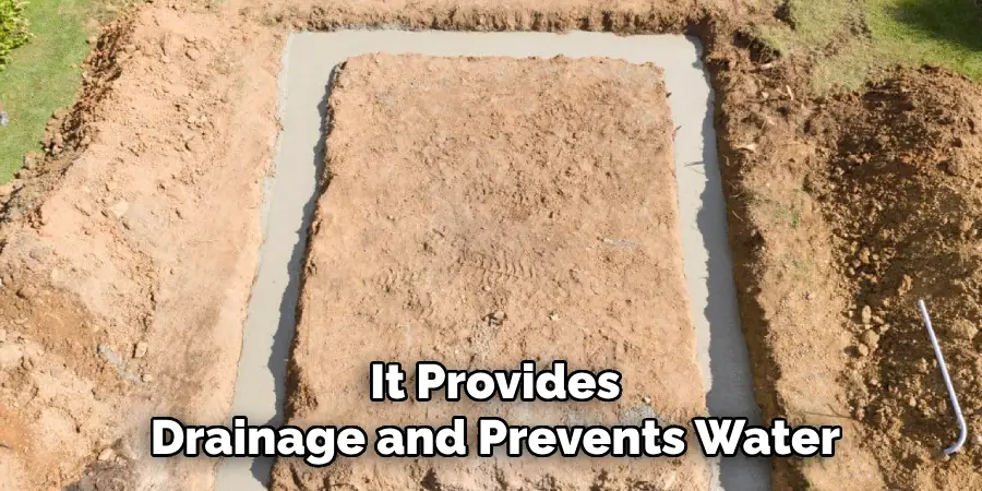 It Provides
Drainage and Prevents Water