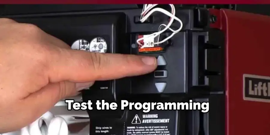Test the Programming (1) Test the Programming