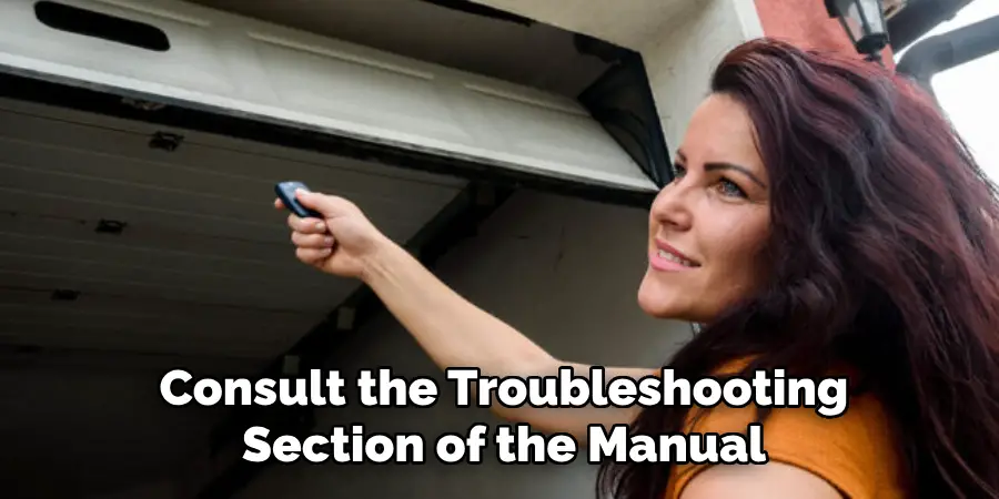 Consult the Troubleshooting
Section of the Manual