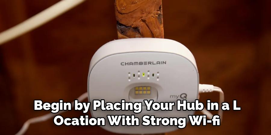 Begin by Placing Your Hub in a L
Ocation With Strong Wi-fi