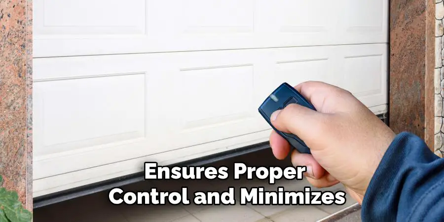 Ensures Proper
Control and Minimizes