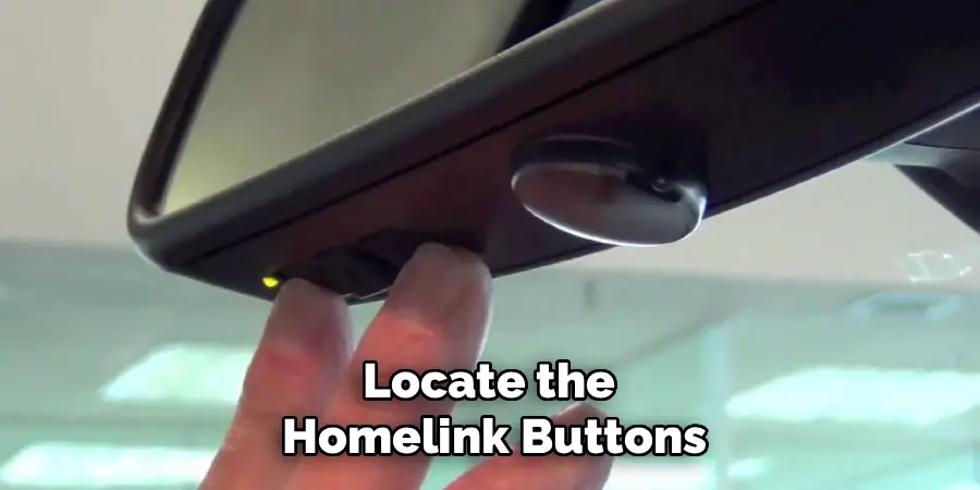 Locate the 
Homelink Buttons