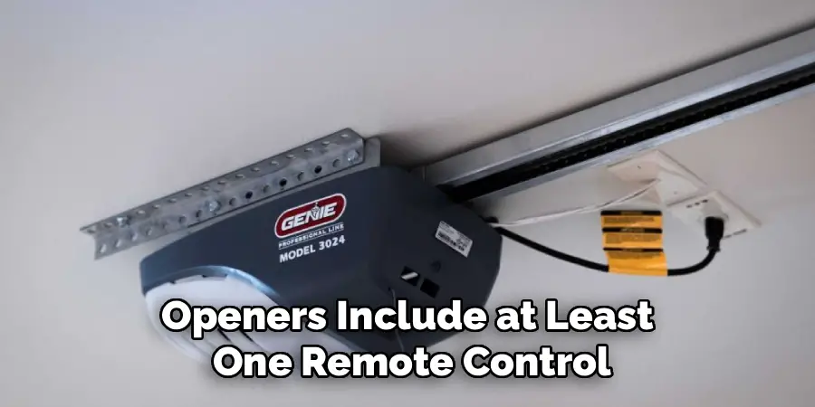 openers include at least one remote control