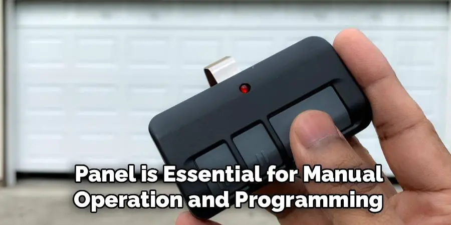 Panel is Essential for Manual 
Operation and Programming 