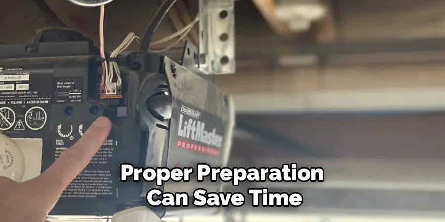 Proper Preparation 
Can Save Time