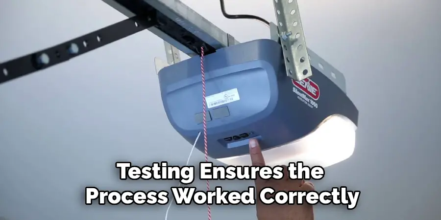 Testing Ensures the
Process Worked Correctly