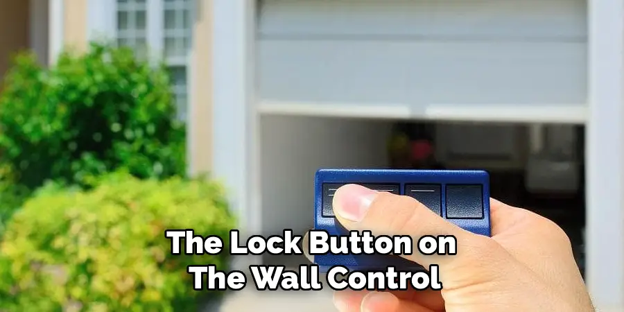 The Lock Button on 
The Wall Control