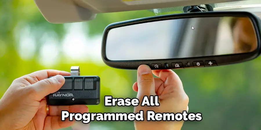Erase All
Programmed Remotes