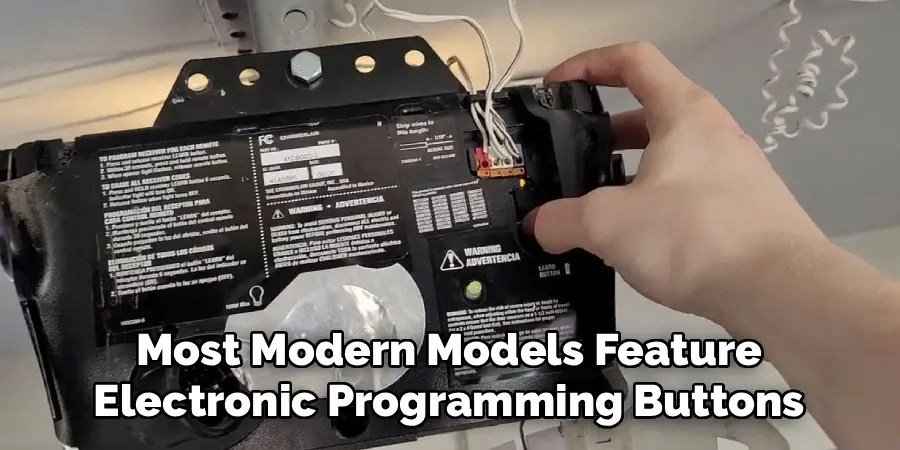 Most Modern Models Feature Electronic Programming Buttons