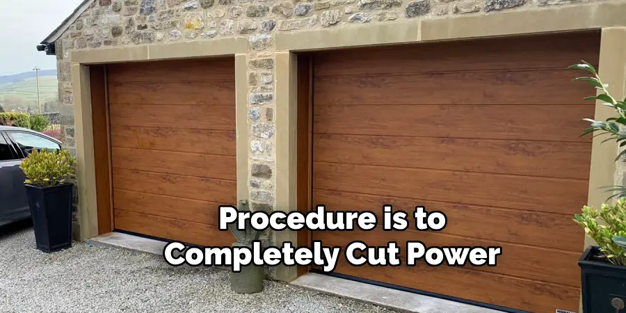 Procedure is to
Completely Cut Power