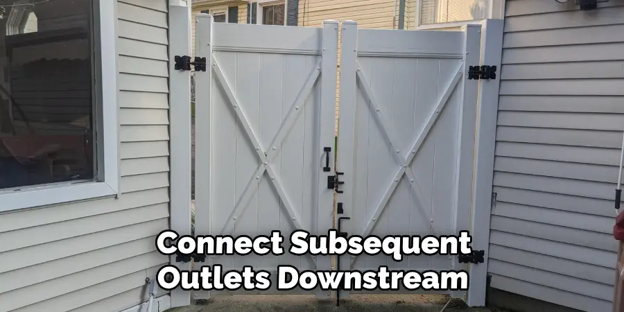 Connect Subsequent
Outlets Downstream