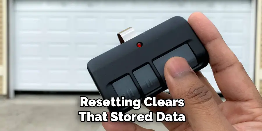 Resetting Clears
That Stored Data