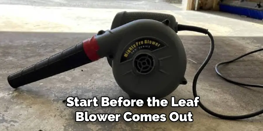 Start Before the Leaf
 Blower Comes Out