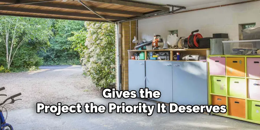  Gives the
 Project the Priority It Deserves