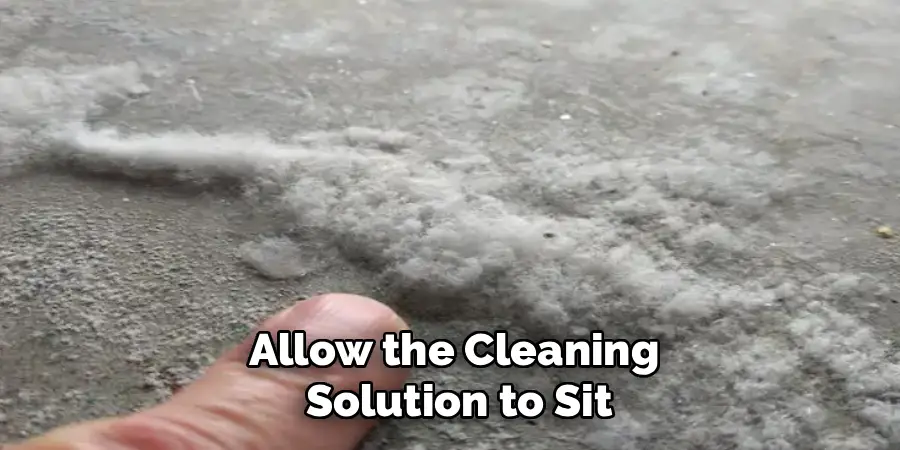 Allow the Cleaning
 Solution to Sit