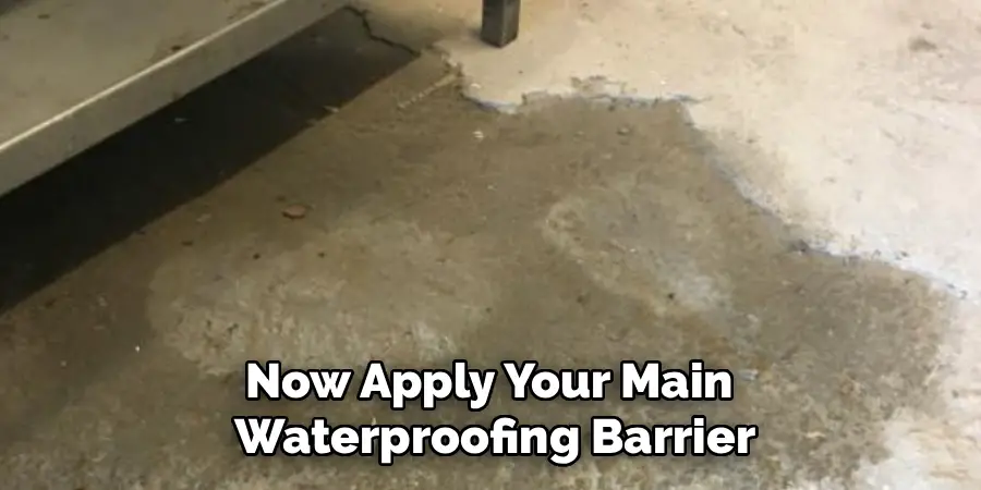 Now apply your main waterproofing barrier